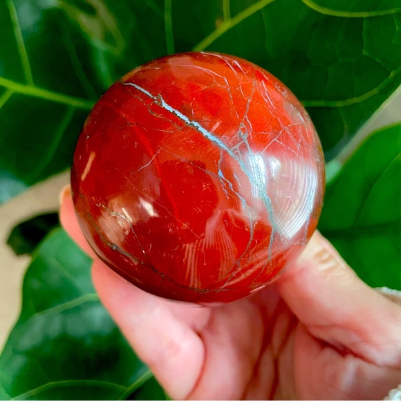 Brecciated Red Jasper Sphere with stand - Picture 1 of 4